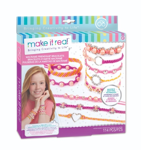 MAKE IT REAL Zestaw kreatywny do tworzenia bransoletek Macrame Friendship Bracelets