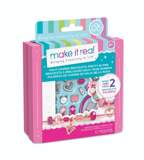 MAKE IT REAL Zestaw kreatywny do tworzenia bransoletek Pretty in Pink