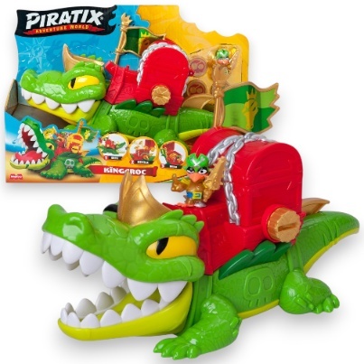 PIRATIX Zestaw KING CROC KROKODYL + Figurka CAPITAN JAWCRUSH