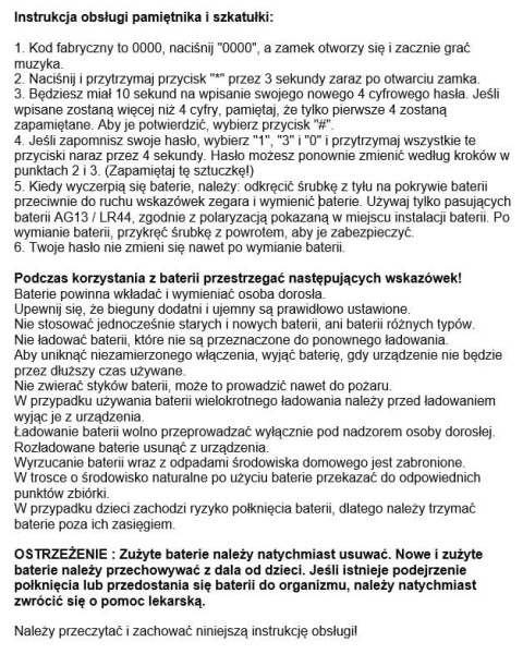 Pamiętnik na kod z dźwiękiem TOP MODEL LEOHEART DEPESCHE