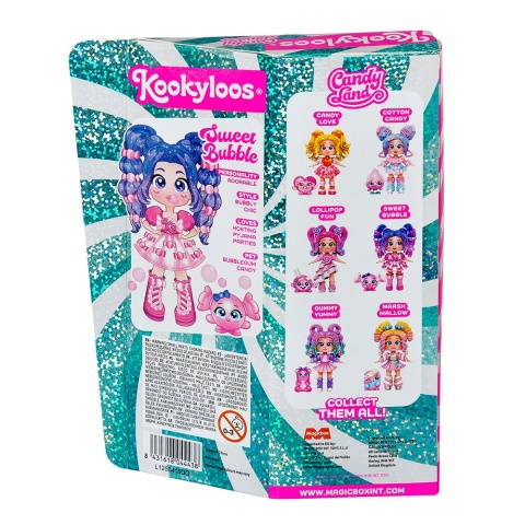 Figurka KOOKYLOOS CANDY LAND Laleczka SWEET BUBBLE + Zwierzak MAGIC BOX