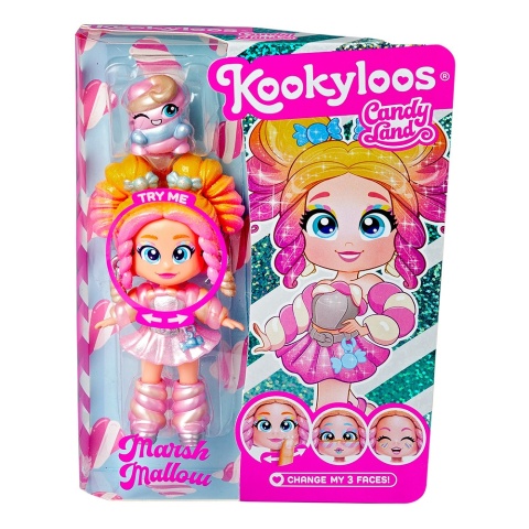 Figurka KOOKYLOOS CANDY LAND Laleczka MARSH MALLOW + Zwierzak MAGIC BOX