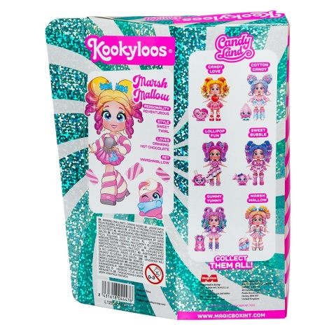 Figurka KOOKYLOOS CANDY LAND Laleczka MARSH MALLOW + Zwierzak MAGIC BOX