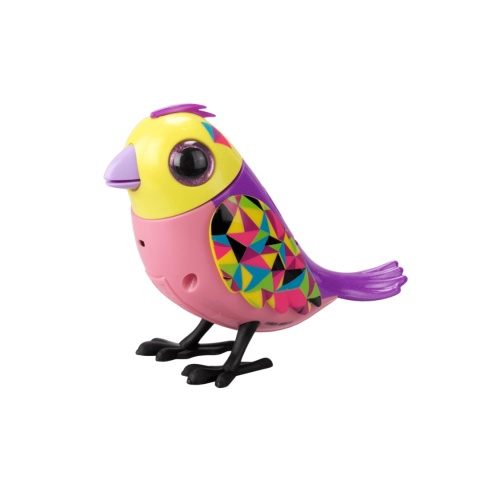 DIGIBIRDS Interaktywny ptak KLATKA DLA PTAKÓW Śpiewa Ćwierka 50+ melodii Różowy