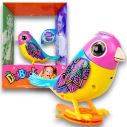 DIGIBIRDS Interaktywny ptak Śpiewa Ćwierka 50+ melodii Niebieski seria 2