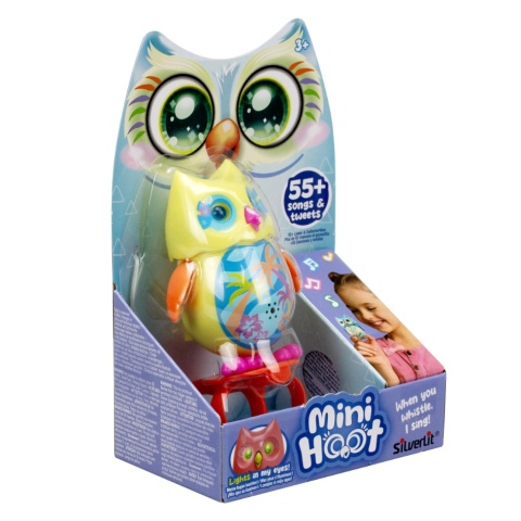 MINI HOOT Śpiewająca Interaktywna SOWA Świecące oczy Żółta