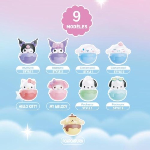 HELLO KITTY KUROMI ICE CREAM Figurka 4cm SASZETKA NIESPODZIANKA