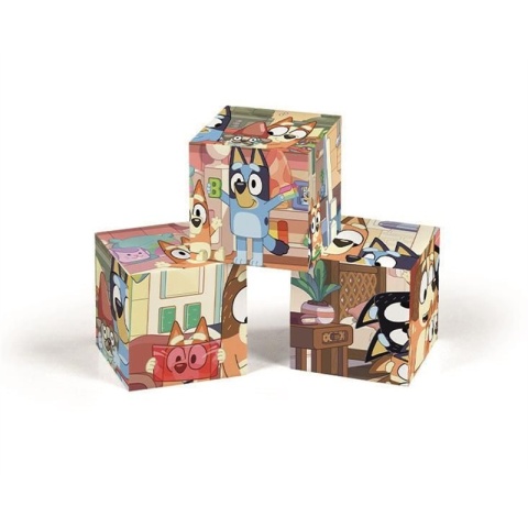 Klocki CUBI obrotowe BLUEY 6 elementów