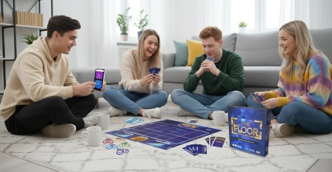 Gra planszowa rodzinna THE FLOOR Quizowa Teleturniej w TVN