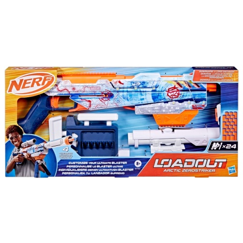 NERF Wyrzutnia LOADOUT Arctic Zerostriker + strzałki Nerf N1 HASBRO G1763