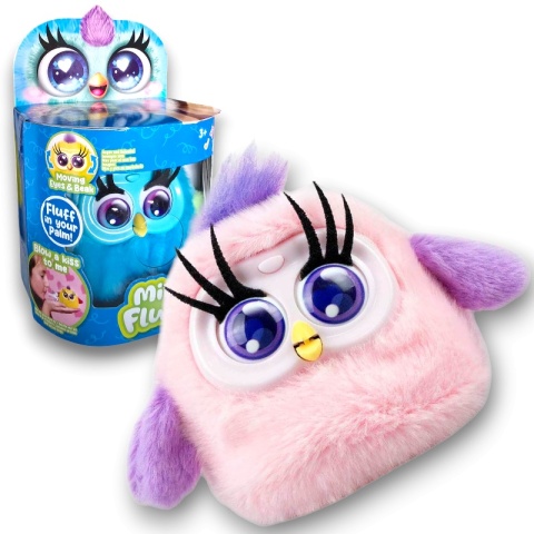 MINI FLUFF Śpiewający Interaktywny PUSZYSTY PTASZEK Pudrowy