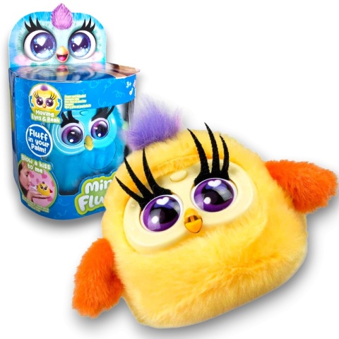 MINI FLUFF Śpiewający Interaktywny PUSZYSTY PTASZEK Żółty