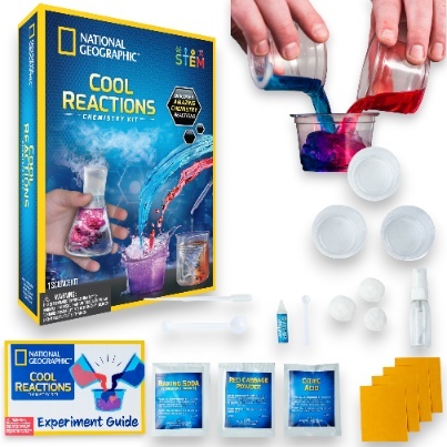National Geographic: COOL REACTIONS CHEMISTRY Reakcje Chemiczne Zestaw Do Nauki Chemii Zestaw Kreatywny