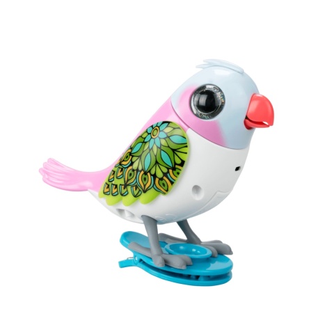 DIGIBIRDS Interaktywny ptak Śpiewa Ćwierka 50+ melodii Różowy seria 2