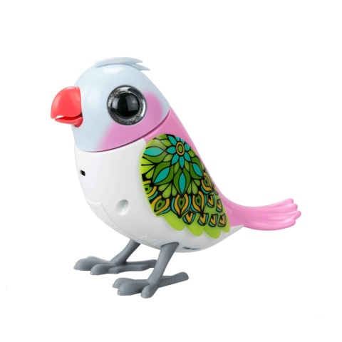 DIGIBIRDS Interaktywny ptak Śpiewa Ćwierka 50+ melodii Różowy seria 2
