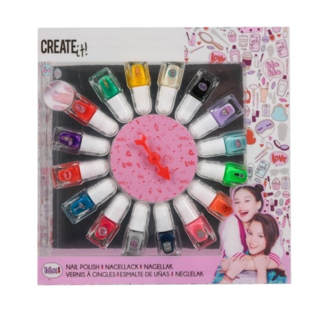 CREATE IT! Zestaw Lakierów do paznokci Lakier dla dzieci 16 kolorów