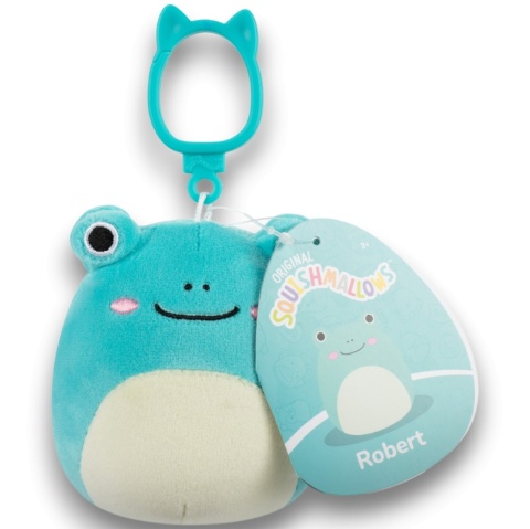 SQUISHMALLOWS Brelok Maskotka ROBERT Clip On Pluszak 9cm S24