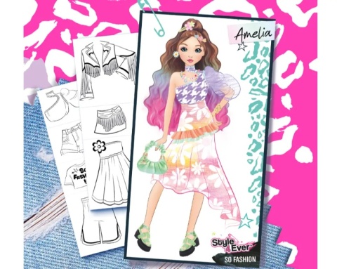 STYLE4EVER Zestaw PROJEKT MODA Podświetlana Tablica do projektowania
