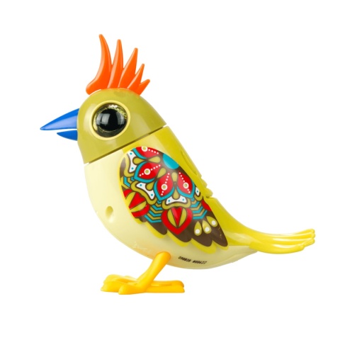 DIGIBIRDS Interaktywny ptak Śpiewa Ćwierka 50+ melodii Żółty seria 2