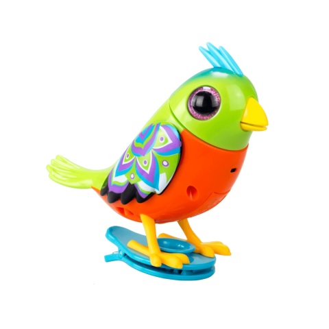 DIGIBIRDS Interaktywny ptak Śpiewa Ćwierka 50+ melodii Zielony seria 2