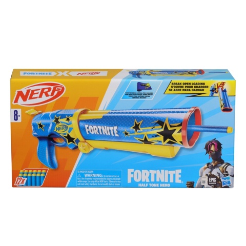 NERF Wyrzutnia FORTNITE Half Tone Hero + strzałki Nerf Elite HASBRO