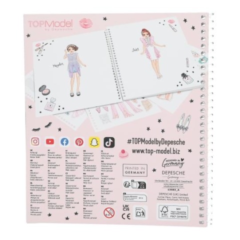 ZESTAW DRESS ME UP Z KOLOROWANKĄ TOP MODEL GLAM LOOK DEPESCHE