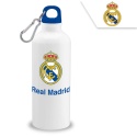 BUTELKA REAL MADRYT aluminiowa 500 ml bidon z karabińczykiem biała