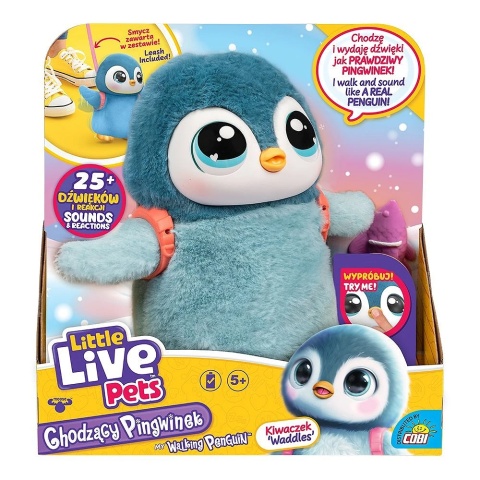 INTERAKTYWNY PINGWINEK WADDLES Little Live Pets chodzi na smyczy