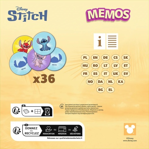 Gra dla dzieci Memos STITCH Memory TREFL