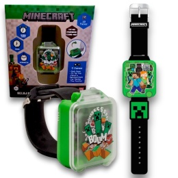 ZEGAREK EDUKACYJNY MINECRAFT z grami dla dzieci