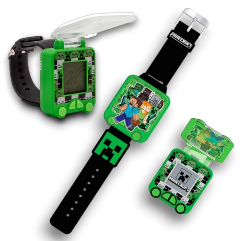 ZEGAREK EDUKACYJNY MINECRAFT z grami dla dzieci