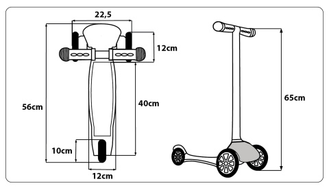 HULAJNOGA 3-KOŁOWA BALANSOWA STITCH dla dzieci