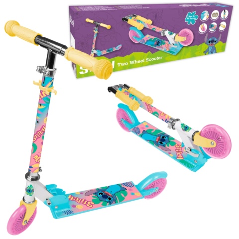 Hulajnoga dwukołowa STITCH składana 120mm regulowana dla dzieci