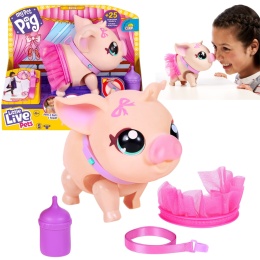 INTERAKTYWNA ŚWINKA BELLA Little Live Pets baletnica na smyczy