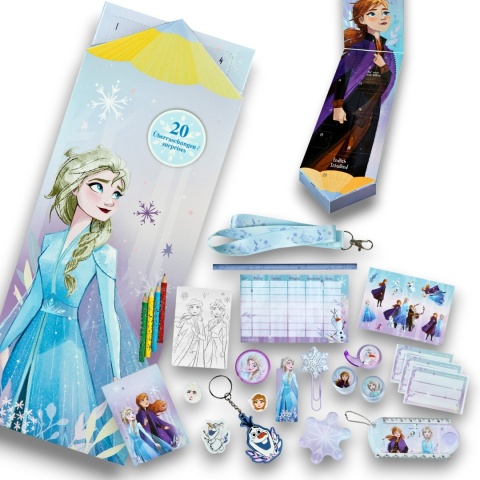 KALENDARZ SZKOLNY FROZEN 20 NIESPODZIANEK przybory szkolne