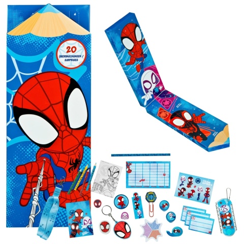 KALENDARZ SZKOLNY SPIDEY SPIDERMAN 20 NIESPODZIANEK przybory szkolne