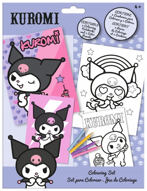 KOLOROWANKI KUROMI + KREDKI zestaw do kolorowania