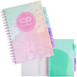 KOŁOZESZYT B5 KRATKA 100 Kartek w KRATKĘ Tie Dye ZESZYT Przekładki COOLPACK