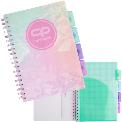 KOŁOZESZYT B5 KRATKA 100 Kartek w KRATKĘ Tie Dye ZESZYT Przekładki COOLPACK