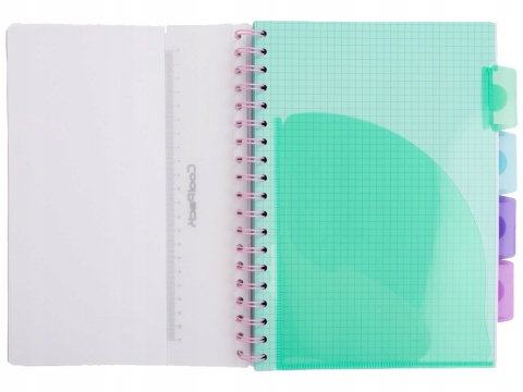 KOŁOZESZYT B5 KRATKA 100 Kartek w KRATKĘ Tie Dye ZESZYT Przekładki COOLPACK