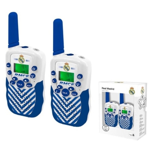 KRÓTKOFALÓWKI REAL MADRYT Walkie Talkie Pro 1 km LCD LED dzieci 2szt