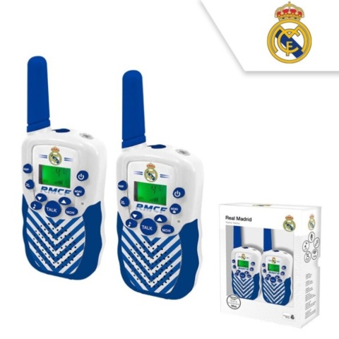 KRÓTKOFALÓWKI REAL MADRYT Walkie Talkie Pro 1 km LCD LED dzieci 2szt