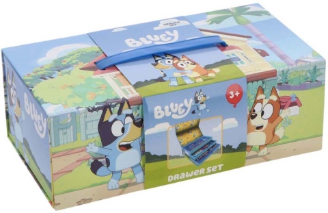 Zestaw plastyczny BLUEY do kolorowania Pudełko z szufladami 52el.