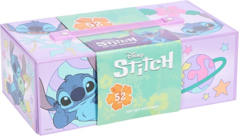 Zestaw plastyczny STITCH do kolorowania Pudełko z szufladami 52el.