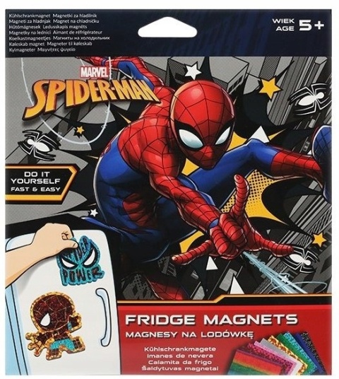 MAGNESY SPIDERMAN 4 szt DIY zestaw kreatywny dla dzieci