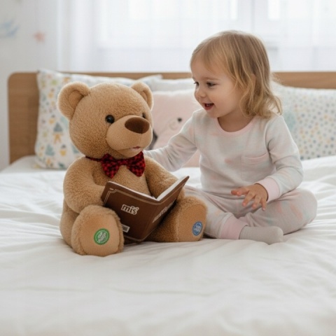 MIŚ BAJUŚ 25 cm opowiada bajki maskotka interaktywna dla dziecka