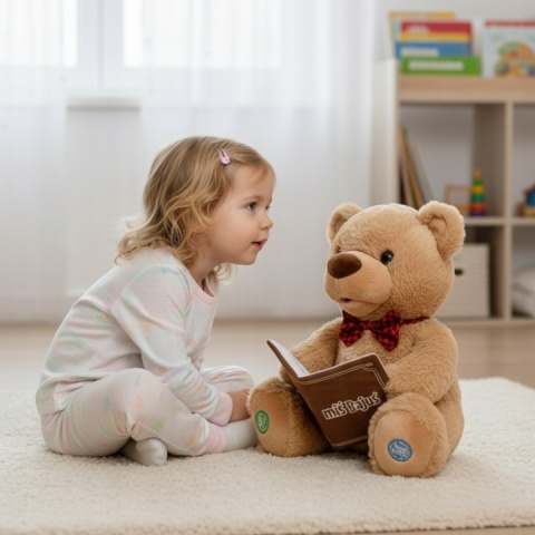 MIŚ BAJUŚ 25 cm opowiada bajki maskotka interaktywna dla dziecka