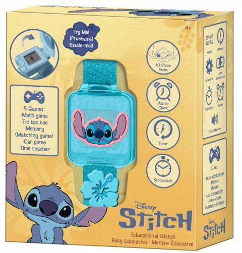 ZEGAREK EDUKACYJNY STITCH z grami dla dzieci