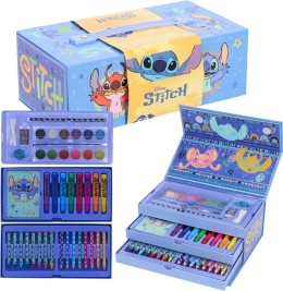 Zestaw plastyczny STITCH do kolorowania Pudełko z szufladami 52el.