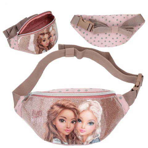 Nerka TOP MODEL DOTS saszetka biodrowa dla dzieci różowa torebka